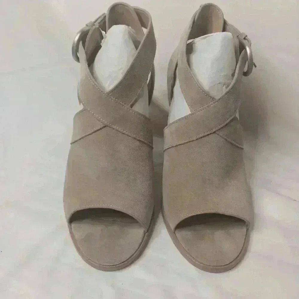 Marc Fisher, Suede Leather, Tan, Open Toe, Heeled… - image 2